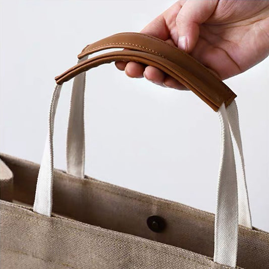 Jute Shopping Bag - Wrapped Handles