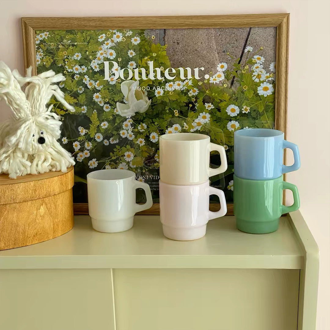 Milk Glass Coffee Mug
