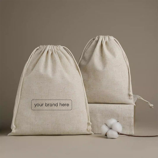 Bamboo-Linen Drawstring Pouch
