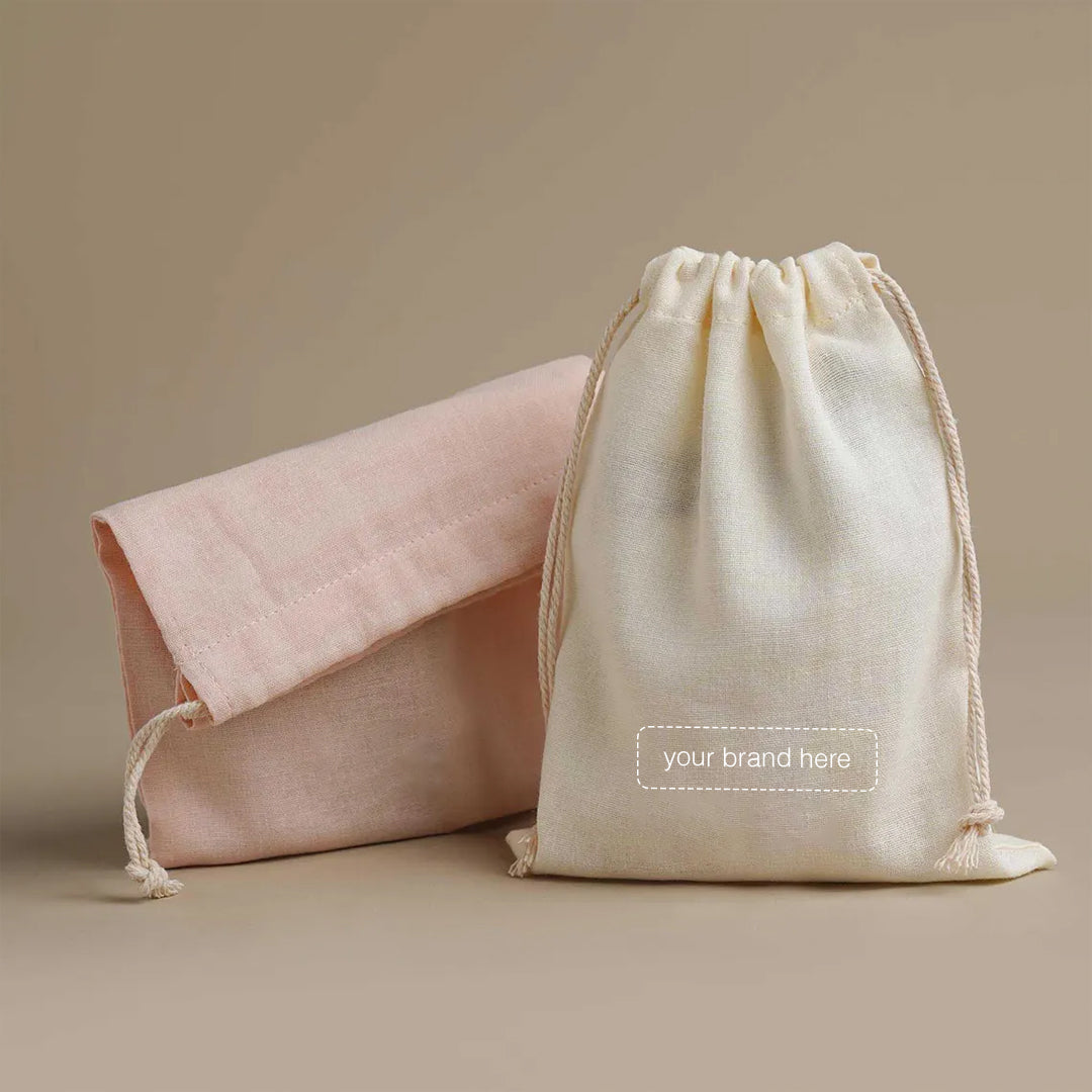 Double Gauze Drawstring Pouch