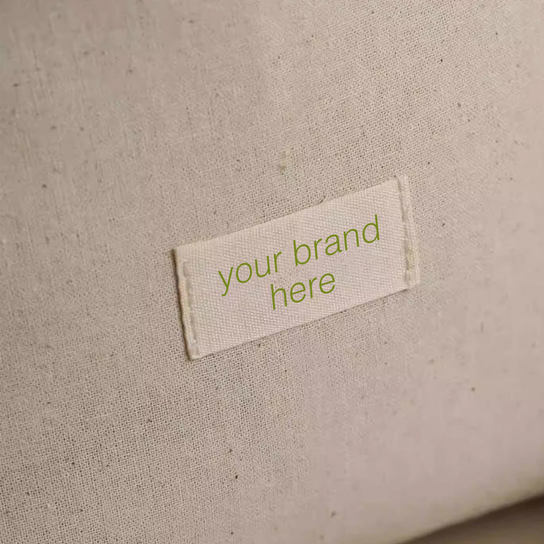 Drawstring Pouch with Logo Tag