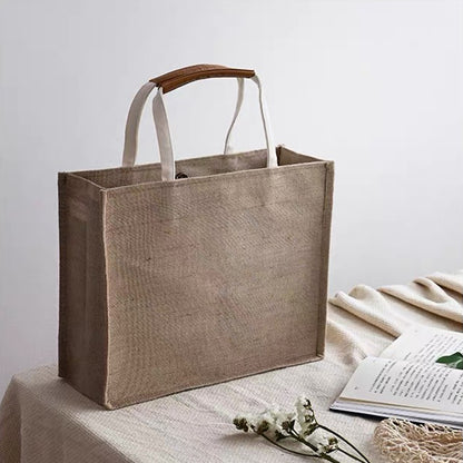 Jute Shopping Bag - Wrapped Handles
