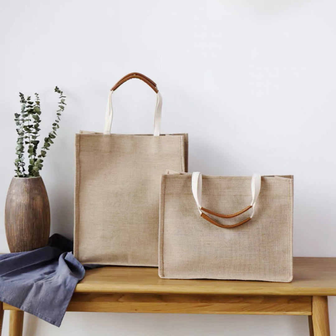 Jute Shopping Bag - Wrapped Handles