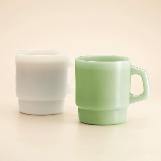 Milk Glass Coffee Mug